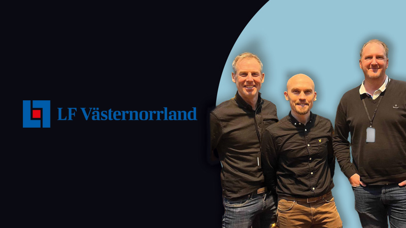 Bild av personer och LF Västernorrlands logotyp